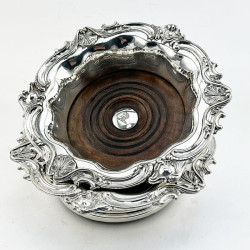 Decorative Pair of Old Sheffield Plate Coasters
