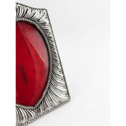 Victorian Sterling Silver Photo Frame with Heart Shaped Window