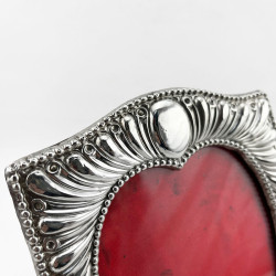 Victorian Sterling Silver Photo Frame with Heart Shaped Window