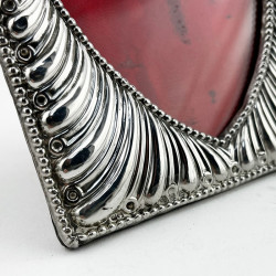 Victorian Sterling Silver Photo Frame with Heart Shaped Window