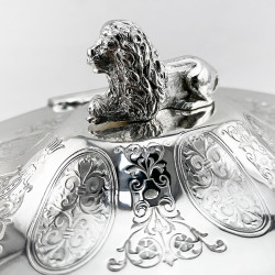 Good Quality Oval Victorian Silver Plated Biscuit or Trinket Box