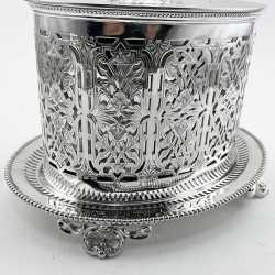 Good Quality Oval Victorian Silver Plated Biscuit or Trinket Box