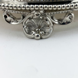 Good Quality Oval Victorian Silver Plated Biscuit or Trinket Box