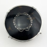 Round Tortoiseshell and Sterling Silver Jewellery or Trinket Box