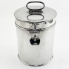 Stylish Plain Late Victorian Silver Plated Campaign Canister (c.1895)