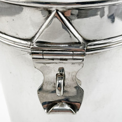 Stylish Plain Late Victorian Silver Plated Campaign Canister
