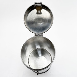 Stylish Plain Late Victorian Silver Plated Campaign Canister