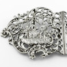 Victorian William Comyns Cast Sterling Silver Belt Buckle or Nurses Buckle