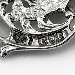 Victorian William Comyns Cast Sterling Silver Belt Buckle or Nurses Buckle