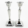 Smart Pair of Chester Sterling Silver Candlesticks (1919)