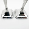 Smart Pair of Chester Sterling Silver Candlesticks
