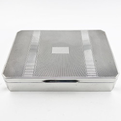 Smart Art Deco Style Sterling Silver Trinket or Cigarette Box (1955)