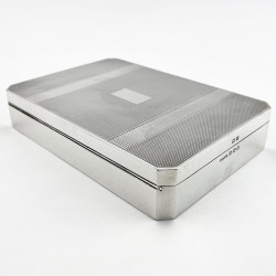 Smart Art Deco Style Sterling Silver Trinket or Cigarette Box