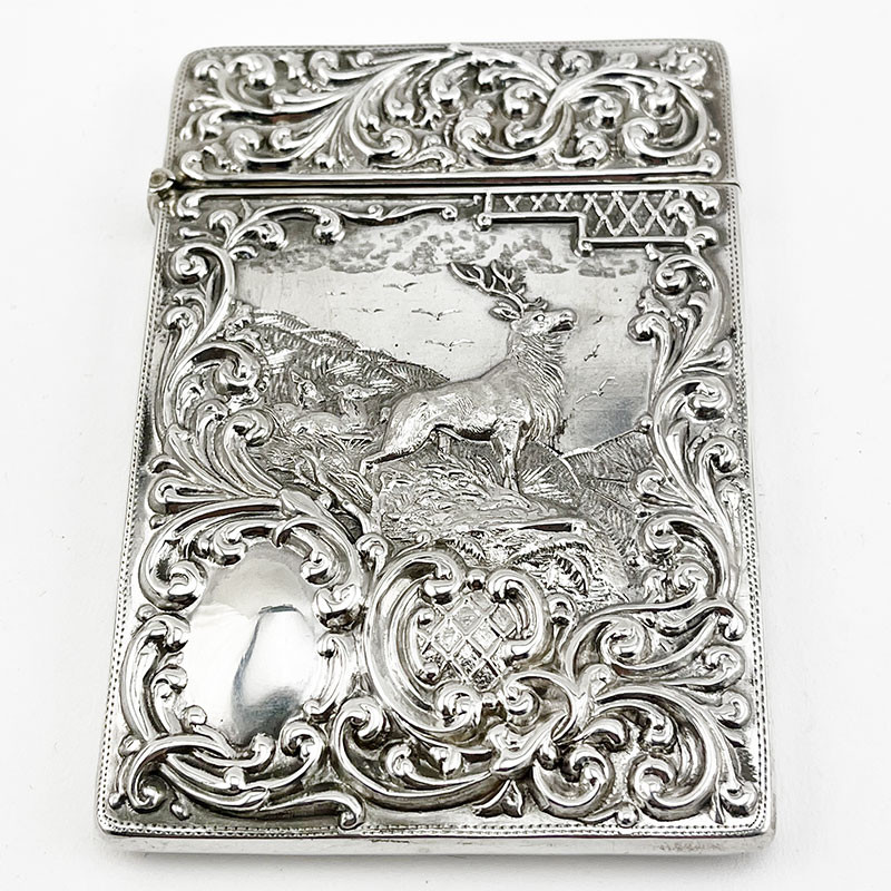 Beautiful Edwardian Sterling Silver Visiting Card Case (1902)