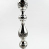Pair of Moses Salkind Shabbat Sterling Silver Candlesticks