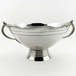 Impressive Art Deco Style Sterling Silver Bowl (1938)