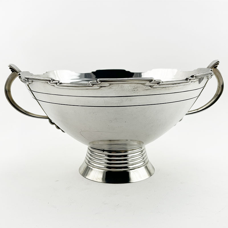 Impressive Art Deco Style Sterling Silver Bowl (1938)