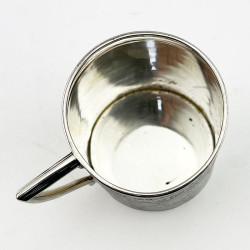 Charming Victorian Sterling Silver Cylindrical Christening Mug
