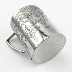 Charming Victorian Sterling Silver Cylindrical Christening Mug