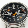 Tortoiseshell and Sterling Silver Jewellery or Trinket Box