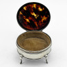 Tortoiseshell and Sterling Silver Jewellery or Trinket Box