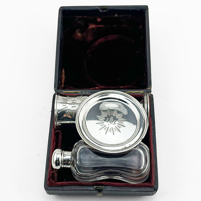 Early Victorian Sterling Silver Travelling Communion Set (1850)
