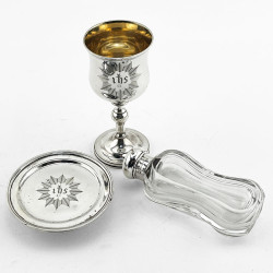 Early Victorian Sterling Silver Travelling Communion Set