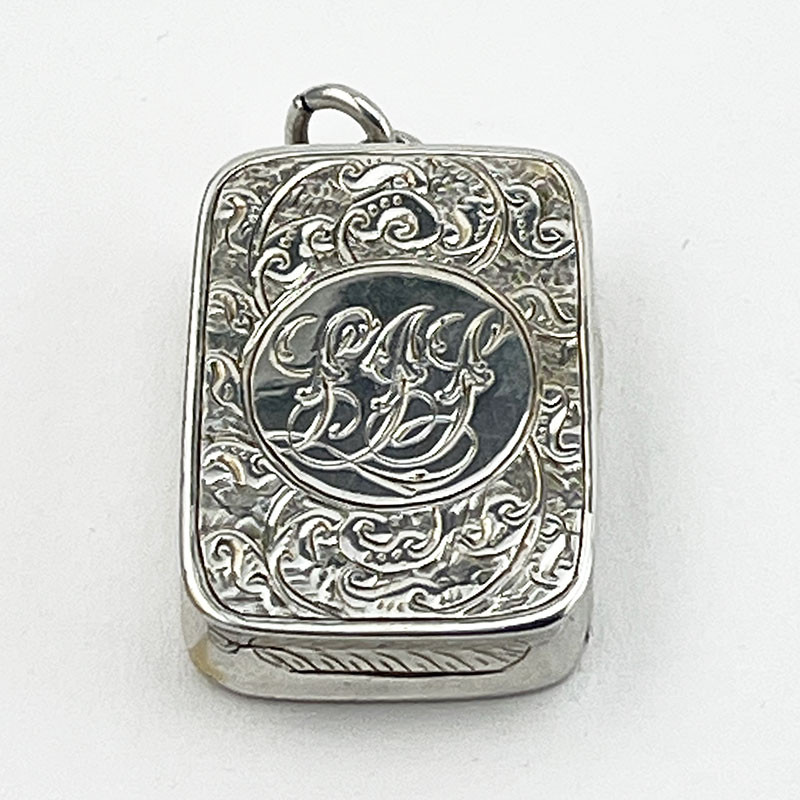 Charming George Unite Victorian Sterling Silver Vinaigrette (1887)