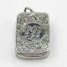Charming George Unite Victorian Sterling Silver Vinaigrette (1887)
