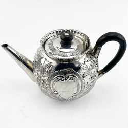 Victorian Sterling Silver Bachelor Size Tea Pot (1876)