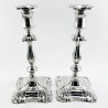 Impressive Pair Victorian Walker & Hall Silver Plated Candlesticks (c.1895)