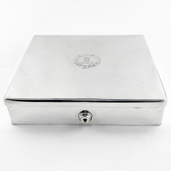 Superb Quality Victorian Square Silver Plated Box (c.1890)