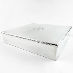 Superb Quality Victorian Square Silver Plated Box