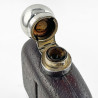 Exceptional Large Sterling Silver and Leather Hip Flask