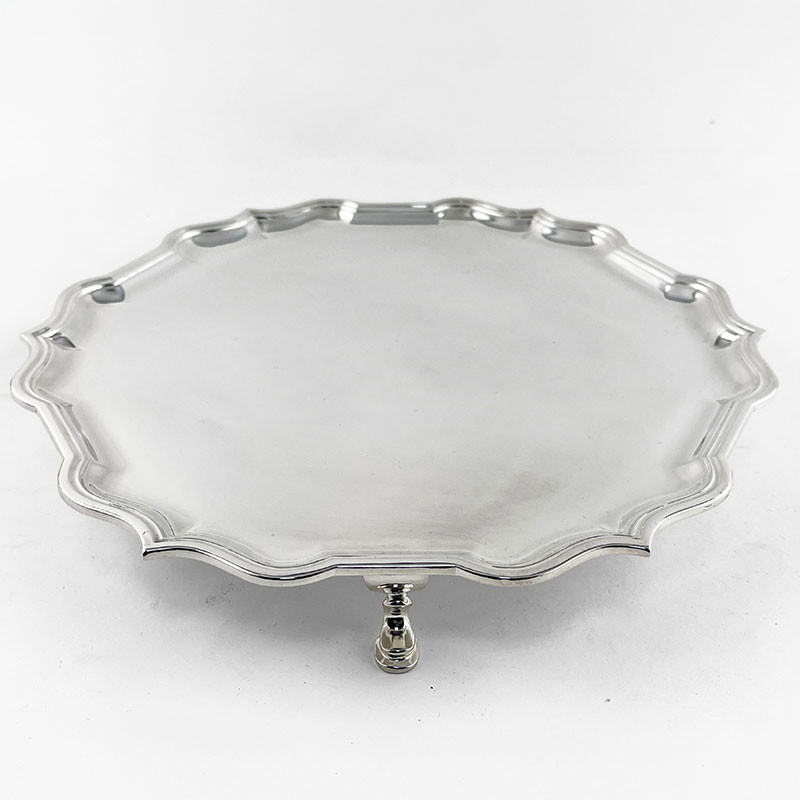 Elegant Georgian Style Sterling Silver Salver (1964)