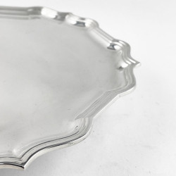Elegant Georgian Style Sterling Silver Salver