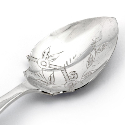 Two Piece Silver Plate & Mother of Pearl Jam Spoons