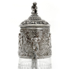 Elkington & Co Silver Plate and Glass Claret Jug with Cherubs and Floral Scenes on the Mount