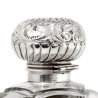Edwardian Large Size Cut Glass and Silver Topped Perfume Bottle