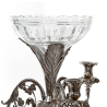 Victorian Silver Plated Epergne with Three Candle Holders and Three Female Figures