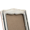 Slim Rectangular Plain Antique Silver Frame with a Shaped Top and Base