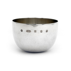 Britannia Silver Tumbler Cup with a Plain Body and a Domed Base (2004)