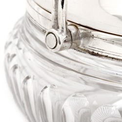 Victorian Silver Plate and Cut Glass Barrel