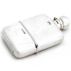 Silver Hip Flask with a...