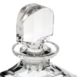 Very Thick Clear Glass Art Deco Style Whisky Decanter