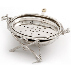 Victorian Silver Plated Revolving Butter Dish