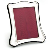 Edwardian Silver Picture Frame with a Plain Shaped and Curved Border