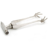 Pair of Silver Plated Claw Ice Tongs with Integrated Ice Hammer