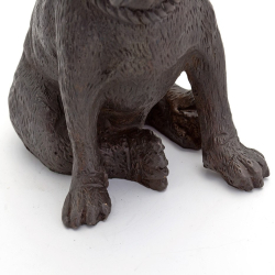 Bronze Sitting British Bulldog Statue