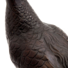 Standing Bronze Pheasant Statue on an Oval Base